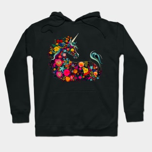 Unicorn of Flowers - Horse design Hoodie